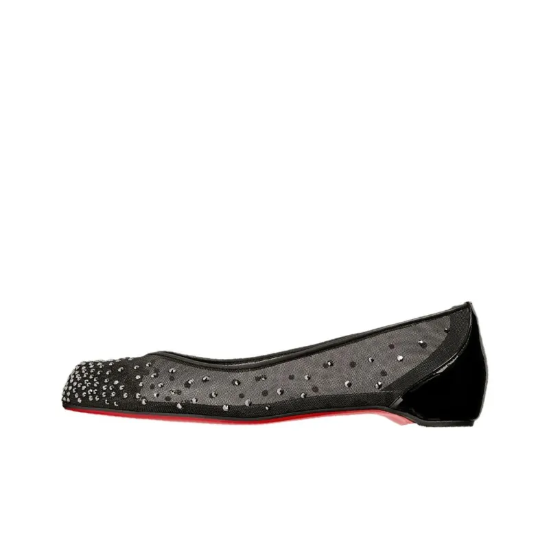 Christian Louboutin x Maison Margiela Marlougiela Strass Casual Single Shoes Women's Black-0