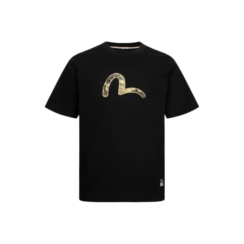EVISU Short Sleeved T Shirts Men's Black-0