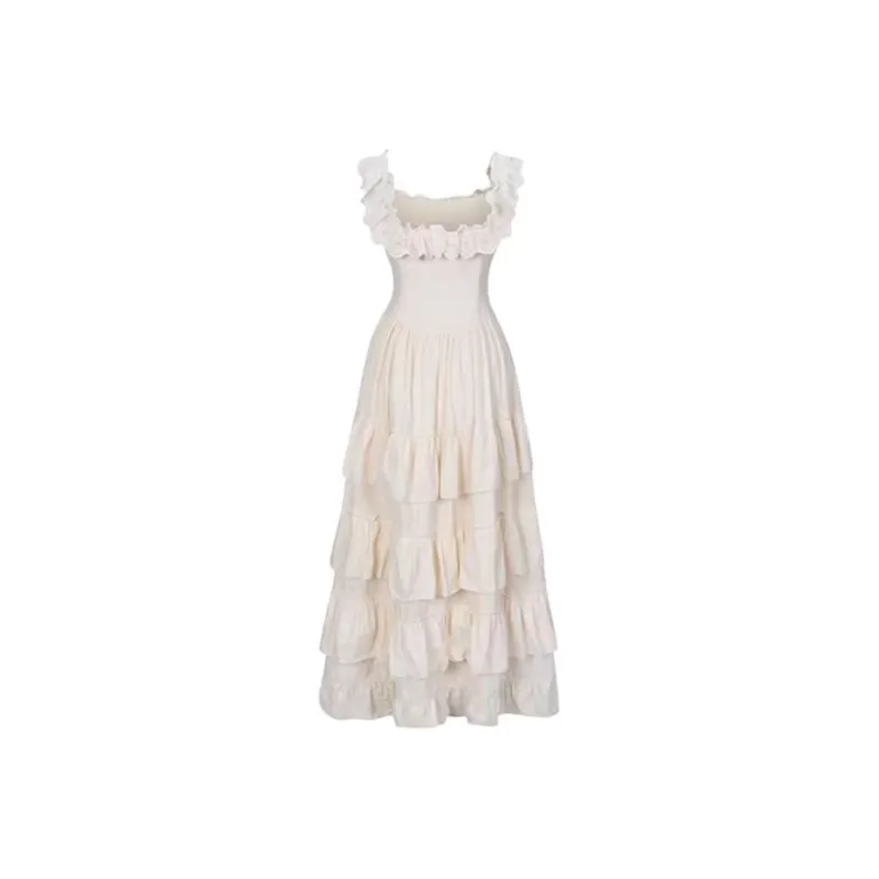 PUREIDOL Short Sleeved Dress Women's Apricot-1