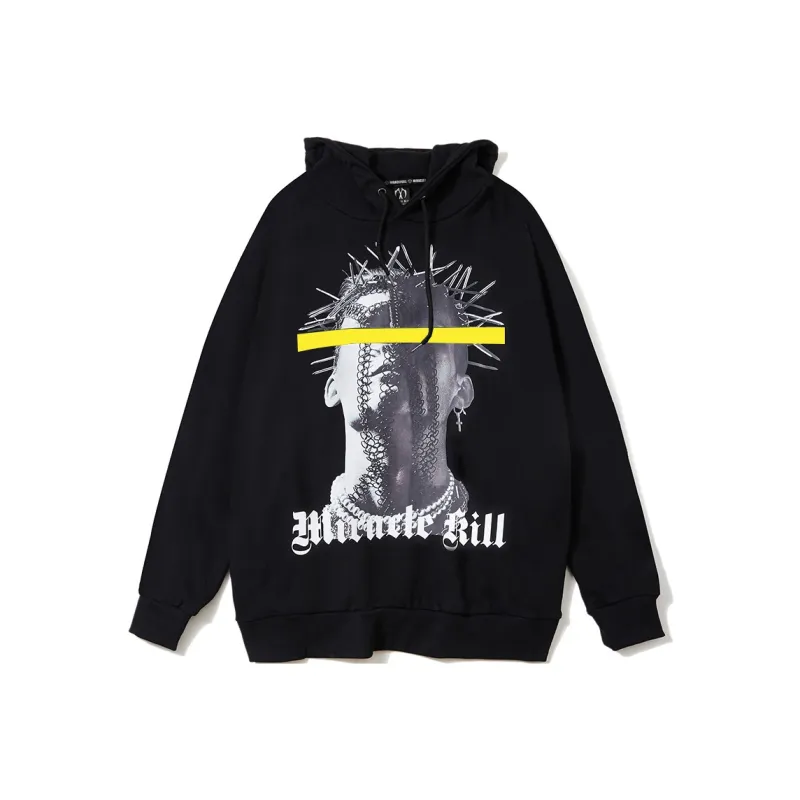 MIRACLE KILL Hooded Loose Fit Sweatshirt Unisex-20