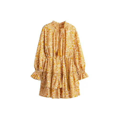 H&M Long Sleeved Dresses Women's Dark Yellow
