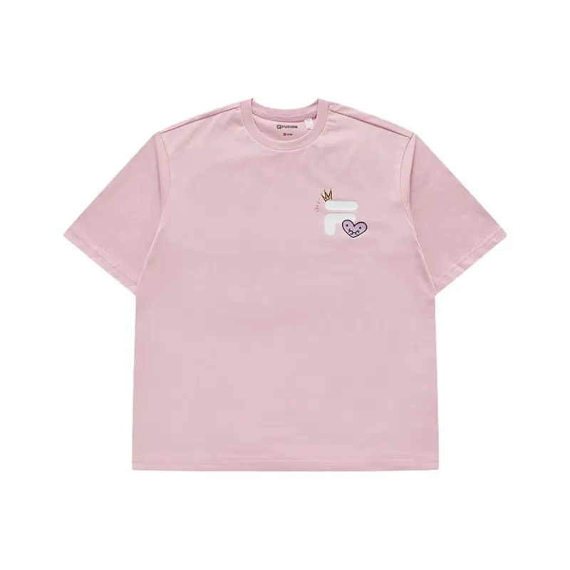 FILA FUSION T Shirt Unisex Lotus Orange Pink-0