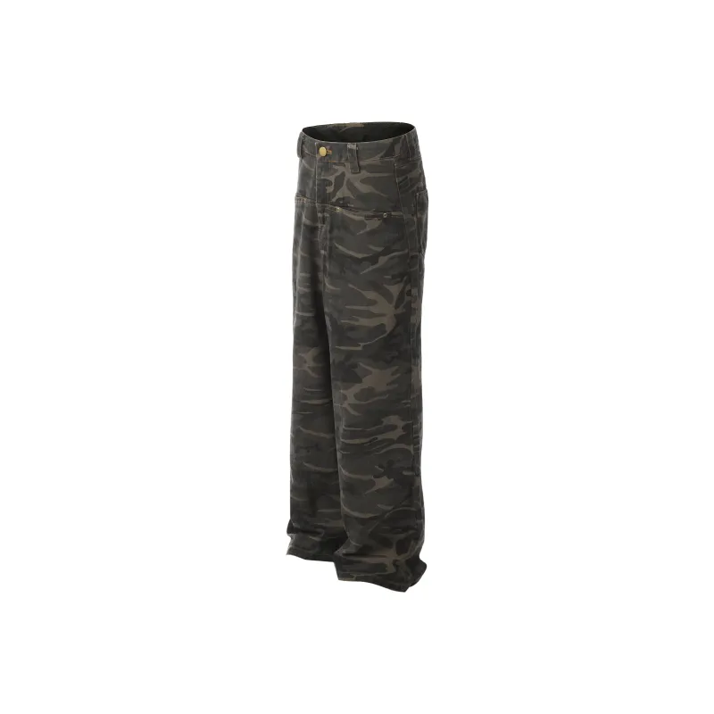 BEAR UNION Cargo Pants Unisex Camouflage-2