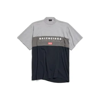 Balenciaga T Shirt Loose Fit Style Men's Gray