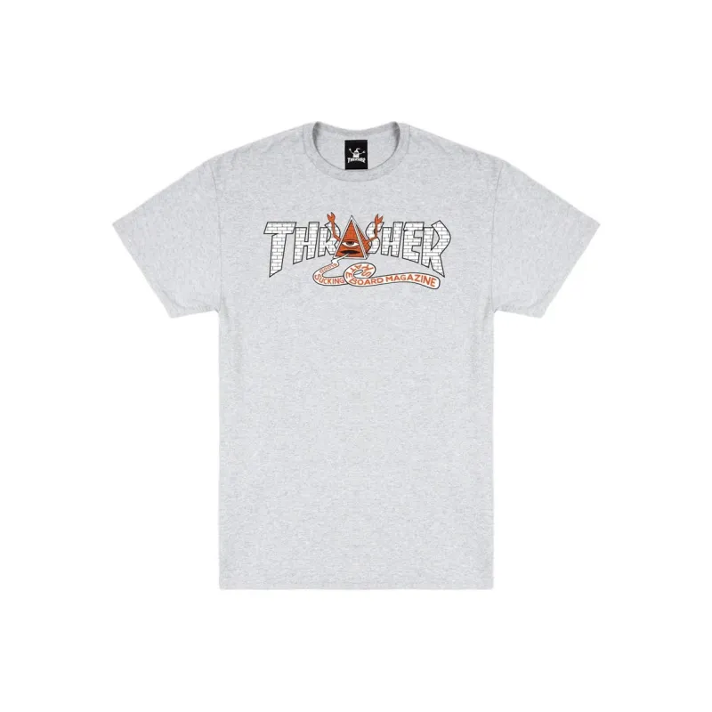 Toy Machine X Thrasher T-Shirts Unisex Gray-0