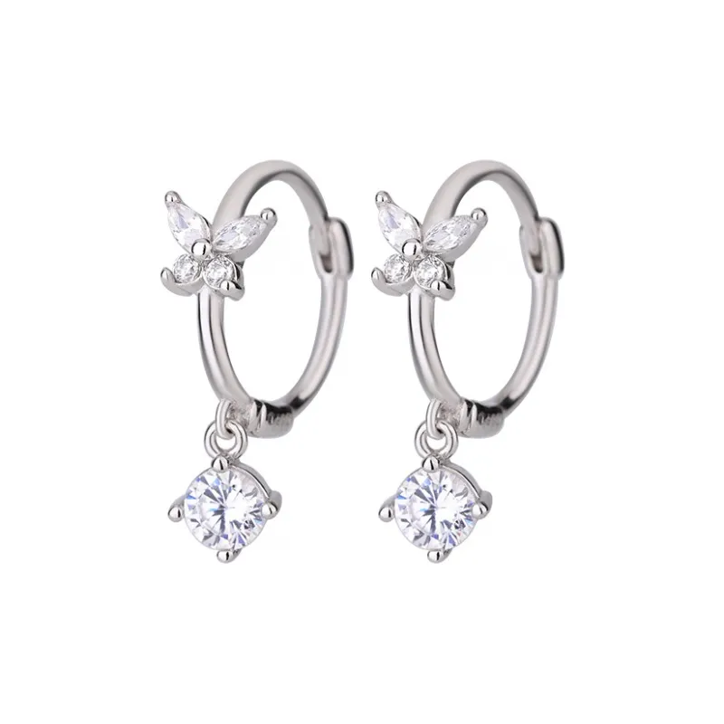 CMLZIUA S 999 Fine Silver Earrings Women's Silver-0