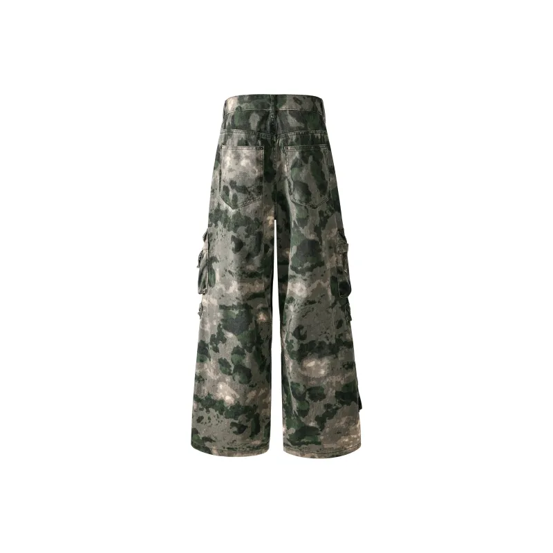 Wen Shan Jeans Women's Green Camouflage-7
