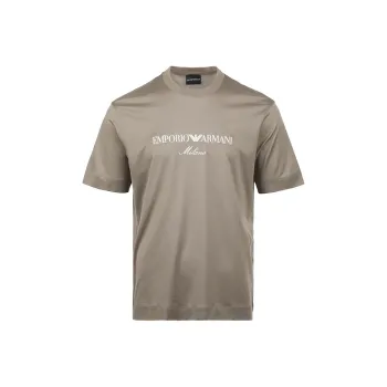 EMPORIO ARMANI Logo embroidered T shirt