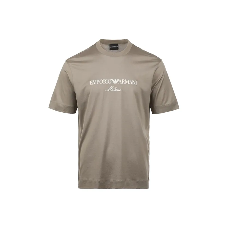 EMPORIO ARMANI Logo embroidered T shirt-0