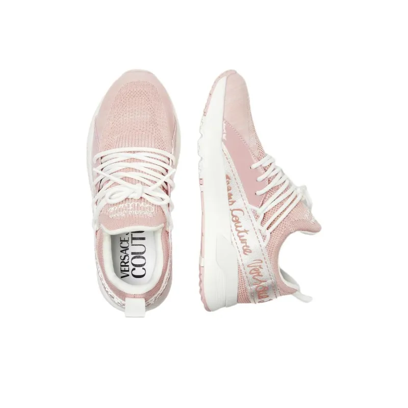 VERSACE JEANS COUTURE LOGO DYNAMIC Low Top Casual Shoes Women's Pink-3