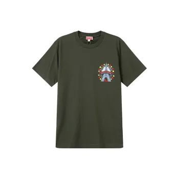 KENZO Logo Embroidered Crewneck T Shirt