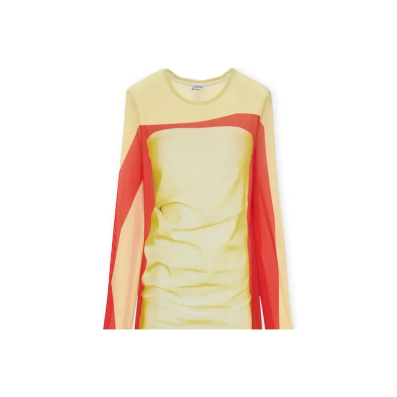 LOEWE Tube Dress 'Yellow/Red'-2