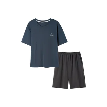 Lan Miao Pajama Set Men's Dark Blue