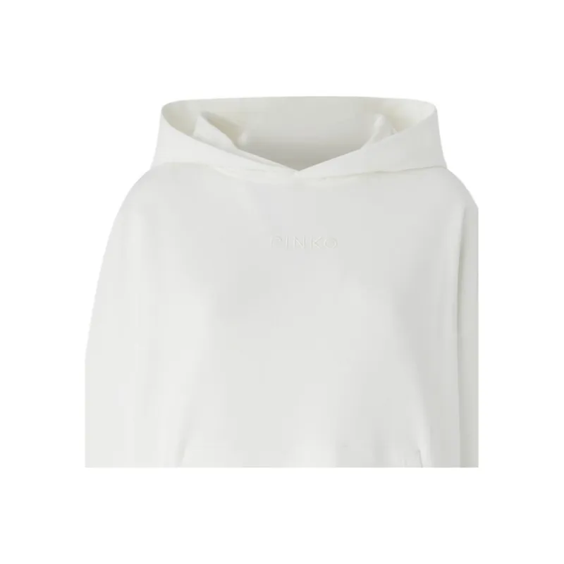 PINKO Logo Embroidered Long Sleeved Hoodie-2