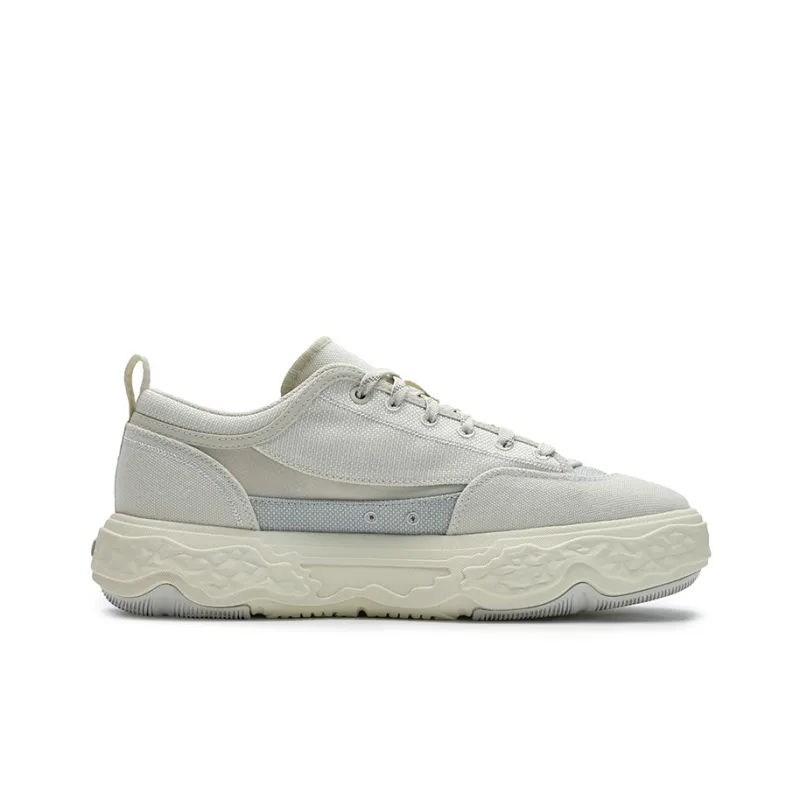 FILA ROCK Anti Slip Wear Resistant Low Top Canvas Shoes Men's Yellow Gray-1