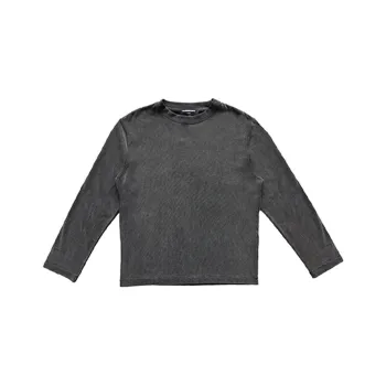 Haonanhuang T Shirt Unisex Washed Gray