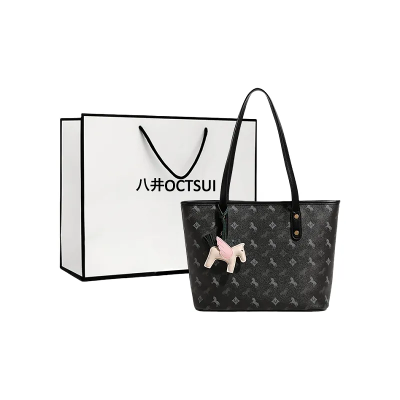 OCTSUI PU Tote Bag Shopping Bag Shoulder Bag Regular Women's Peach Pink/Nut Apricot/Dusk Black-7