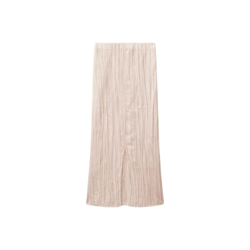 Massimo Dutti Casual Long Skirt Women's White-1