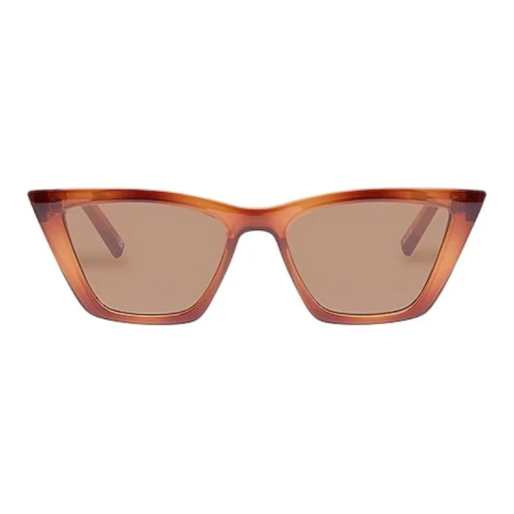 Le Specs Bioplastic Cat Eye Sunglasses Unisex Brown-1