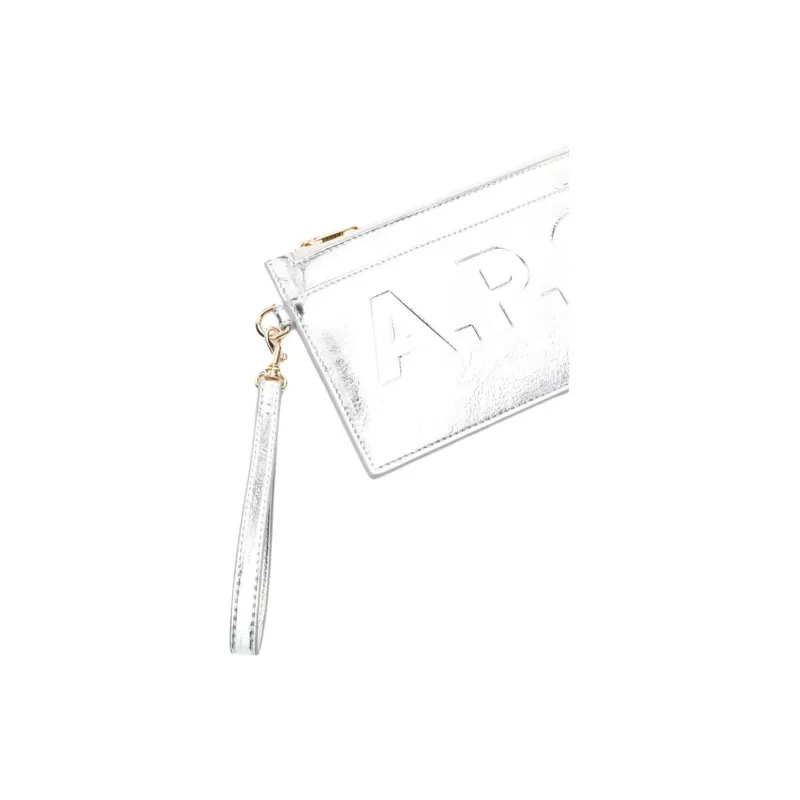 A.P.C Logo Debossed Zip Up Clutch Bag-2
