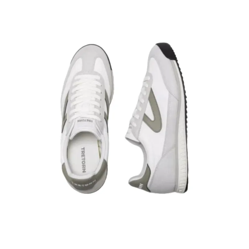 TRETORN RL72 Slip-Resistant Low-Top Casual Shoes Unisex White Olives-2
