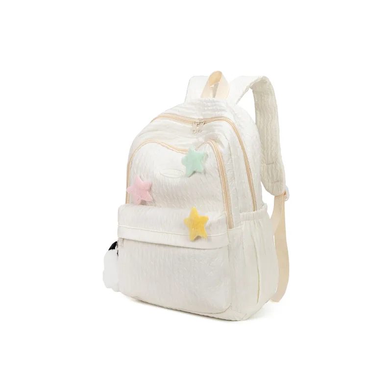 UNITE STAR Polyester Backpack Medium Size Women's White/Pink/Black/Yellow/Green-1