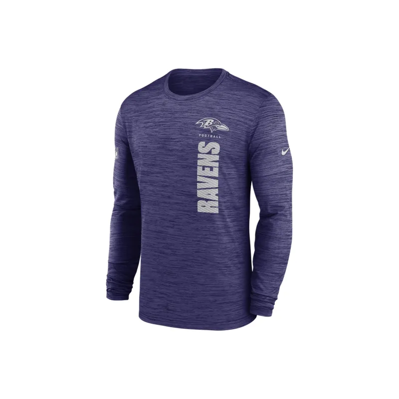 Nike Baltimore Ravens Sideline Velocity Men's Nike Dri-FIT Nfl Long-Sleeve T-Shirt-0