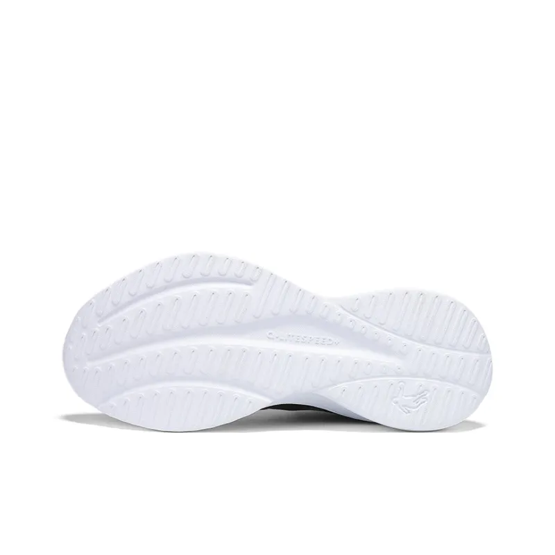 QIAODAN Cushioning Slip Resistant And Abrasion Resistant Low Top Casual Running Shoes Women's Black White-5