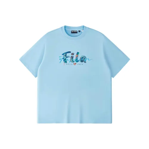 FILA FUSION FOB Collection FUSION LIFE T Shirt Unisex Sky Blue LB