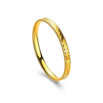 Stone On The Line Alloy Bangles Unisex