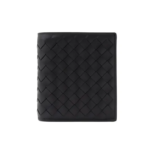Bottega Veneta Intrecciato Cow Leather Wallet Men's Black