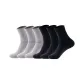 GL4024 Crew Socks 6 Pack (3 Light Gray/3 Black)