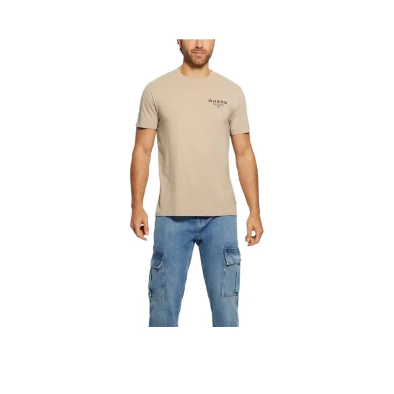 GUESS T-Shirt Men's Beige Yellow-0