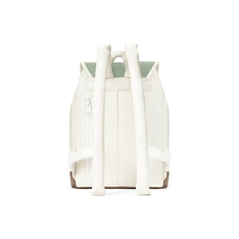 MR.ACE HOMME Nylon Fabric Backpack Small Size Unisex Cream White/Light Gray Green/Dusty Pink-7