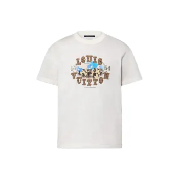 LOUIS VUITTON Graphic Cotton And Linen Blend T Shirt