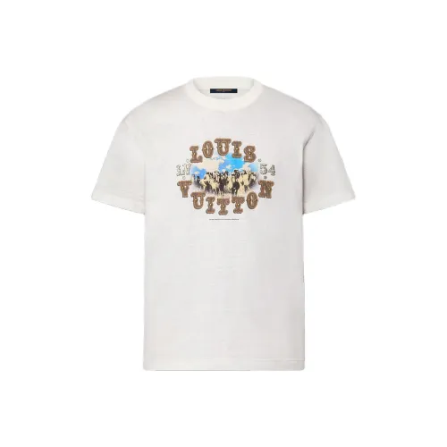 LOUIS VUITTON Graphic Cotton And Linen Blend T Shirt