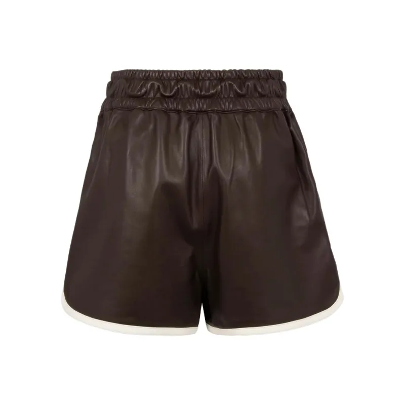 FRAME Leather Shorts-1