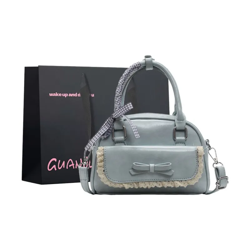 Champion Cub PU Handbag Shoulder Bag Women's Blue/Pink/Ecru/Black-0