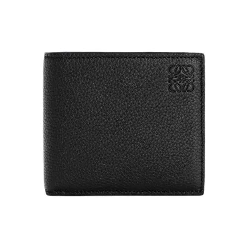 LOEWE Cow Leather Wallet Men's Black