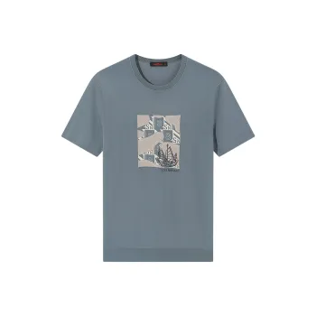 SEVEN T-Shirts Men Gray Blue