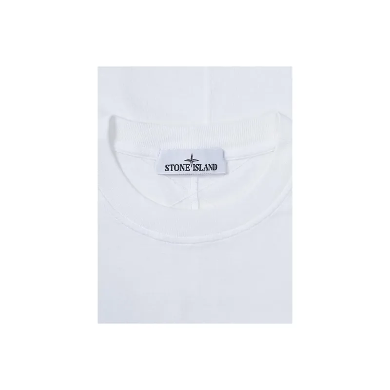 STONE ISLAND T Shirts Men Milk White-3