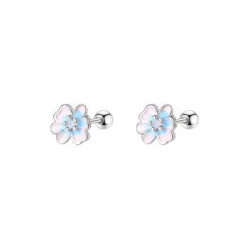 GIFT&CO S999 Fine Silver Stud Earrings Women's