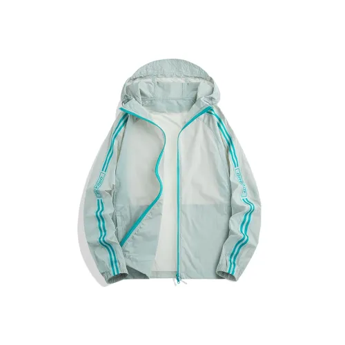 MIIOW Trend Party Series Breathable Windproof UV Protection Sun Protection Clothing Unisex Light Gray Green