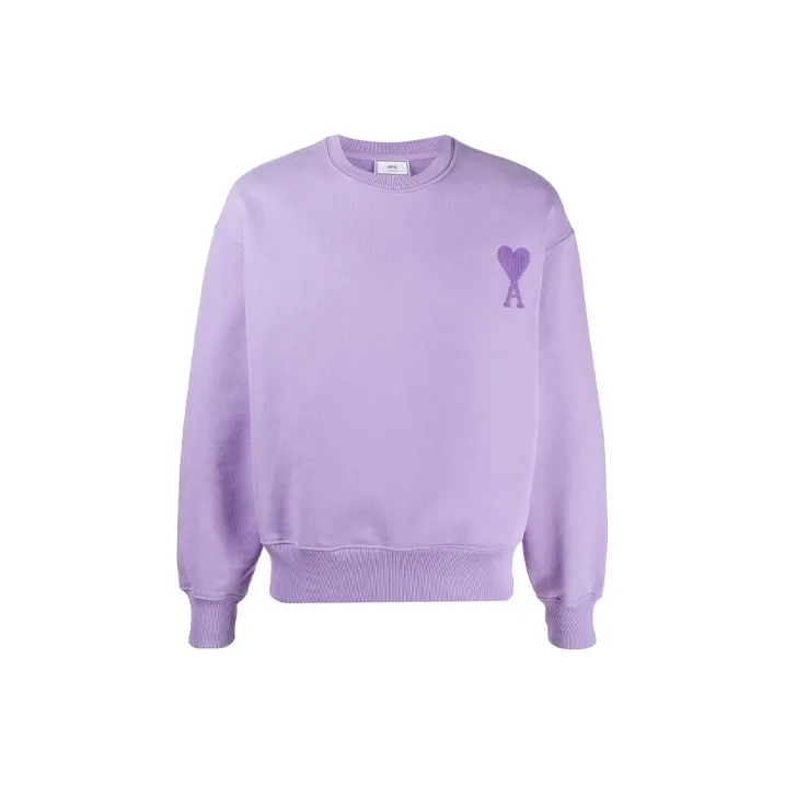 Ami Paris Heart Friend Boxy Fit Tonal Crewneck-0