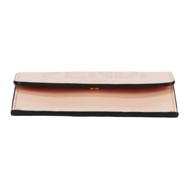 FENDI Calfskin Card Holder, Wallet Women's Light Pink Red-3