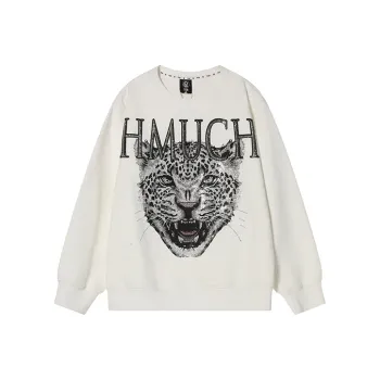 TCH Sweatshirts Unisex White With Black Logo