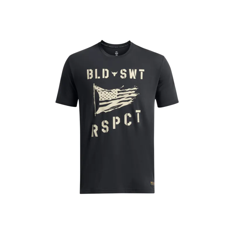 Under Armour ProjectRock FW24 BSR T Shirt Men's Pink Coal Gray-0