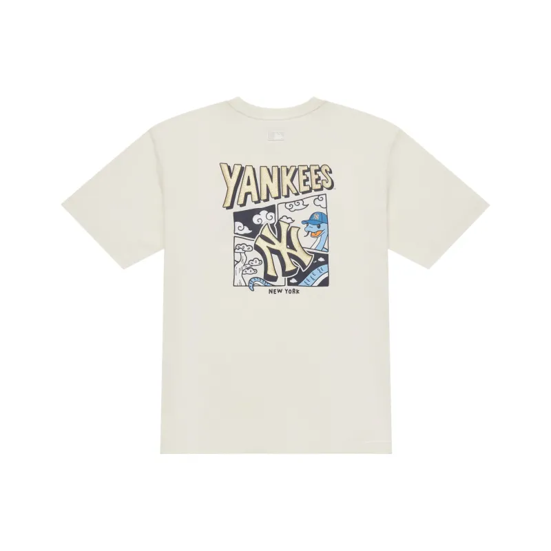 MLB New York Yankees Snake Year CNY Collection SS25 T Shirt Unisex Standard Ivory-0