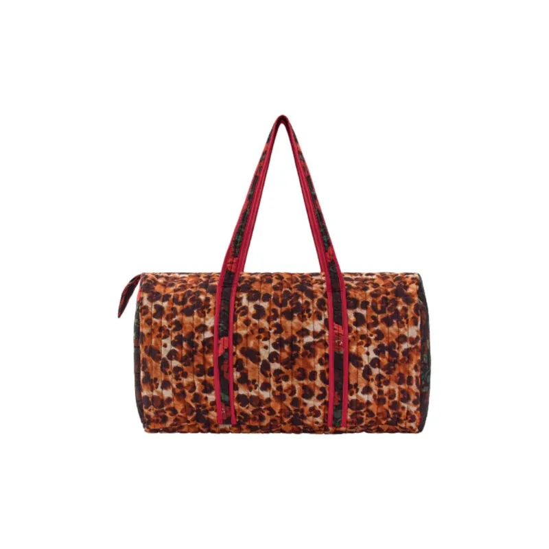 ZARA Cotton Travel Bag Women's Red-0