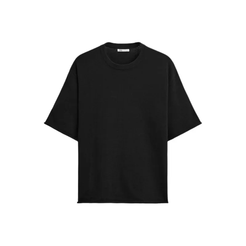 ZARA T Shirts Men Black-0